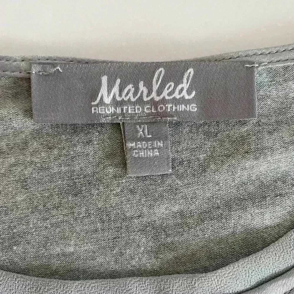 Marled Reunited Clothing Ruffle sleeve top - Picture 5 of 8